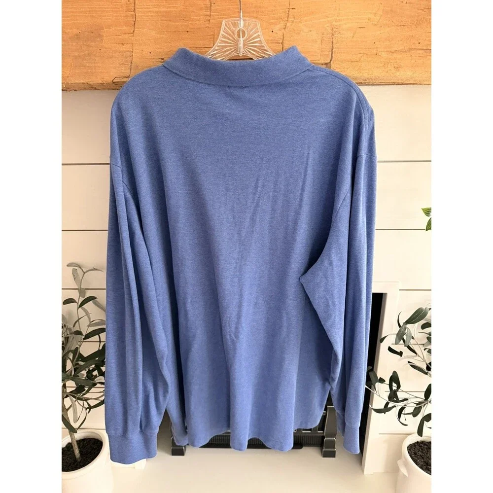 Polo Ralph Lauren Classic Fit Pima Soft Touch Blue long sleeve 100% cotton XXL